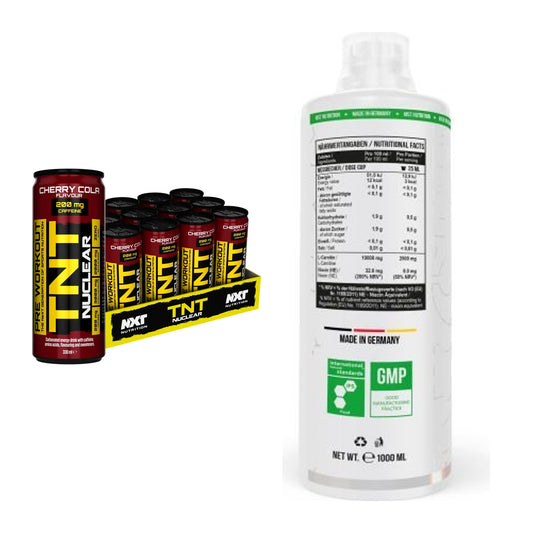 Tréninková sada: NXT Nutrition TNT NUCLEAR + MST L-Carnitin 100 000 - všechny položky v ceně