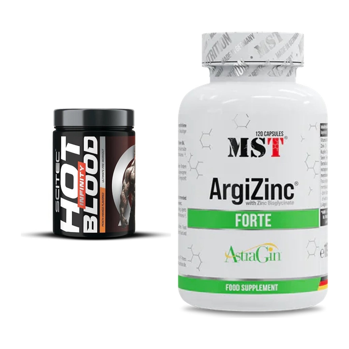 Trainings-Set: Scitec Hot Blood INFINITY + MST ArgiZinc Forte – alle enthaltenen Artikel