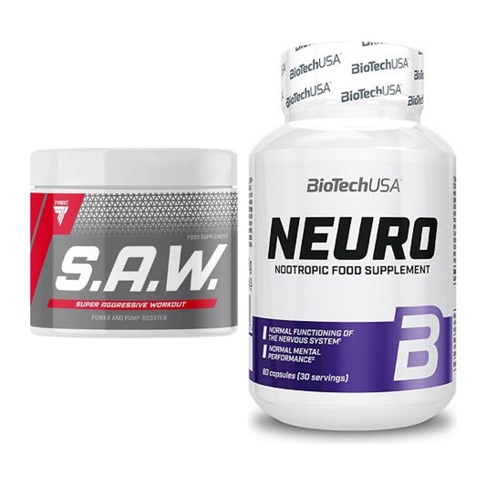 Trainings-Set: Trec Nutrition SAW Booster + BioTech Neuro – alle enthaltenen Artikel