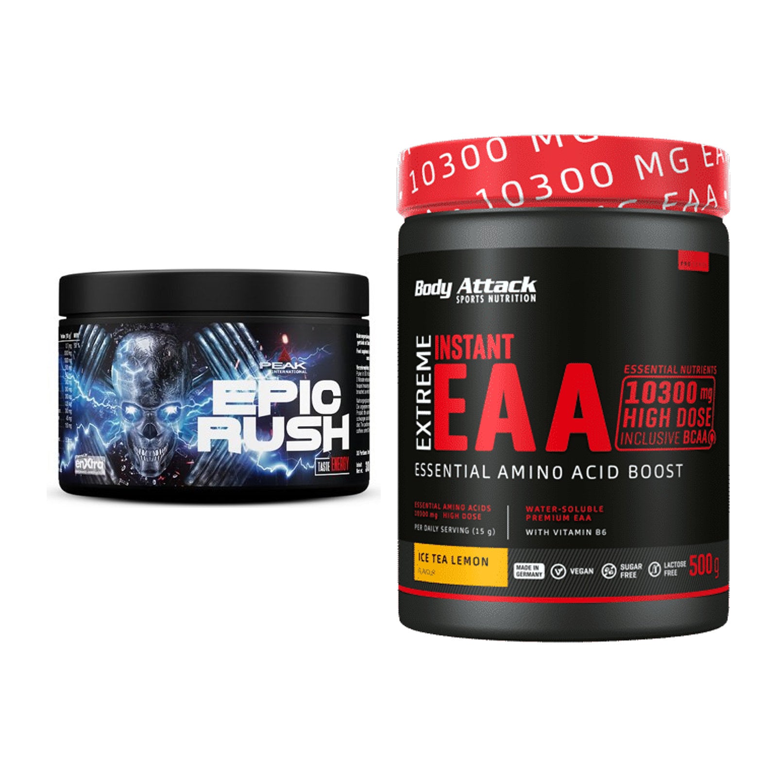 Trainings-Set: Peak Epic Rush + Body Attack Extreme Instant EAA – alle enthaltenen Artikel