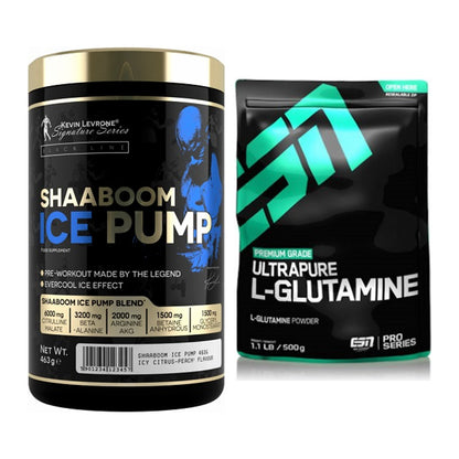 Trainings-Set: Kevin Levrone Shaaboom Ice + ESN Ultrapure L-Glutamin – alle enthaltenen Artikel