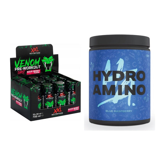Trainings-Set: XXL Nutrition Venom Shot + Nanosupps Hydro Amino – alle enthaltenen Artikel