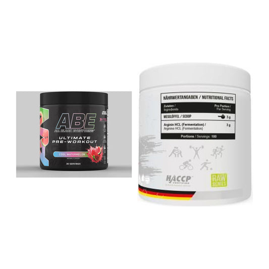 Trainings-Set: Applied Nutrition A.B.E Ultimate + MST Arginine HCL – alle enthaltenen Artikel