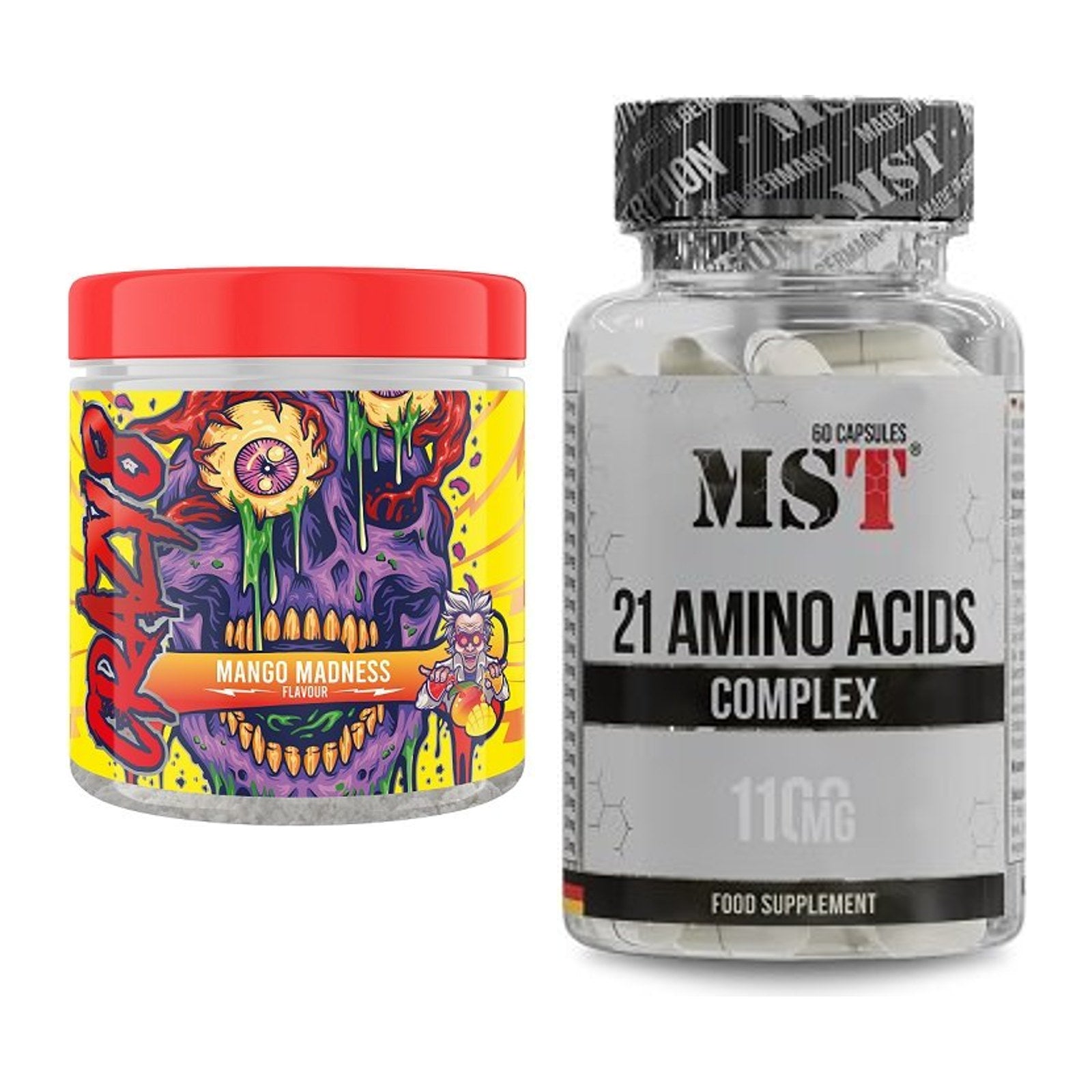 Trainings-Set: Swedish Supplements Crazy 8 + MST 21 Amino Acids – alle enthaltenen Artikel