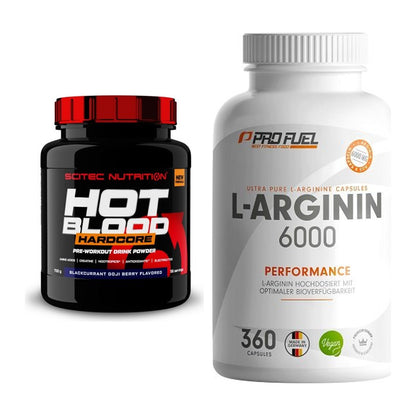 Trainings-Set: Scitec Hot Blood Hardcore + ProFuel L-Arginin 6000 – alle enthaltenen Artikel