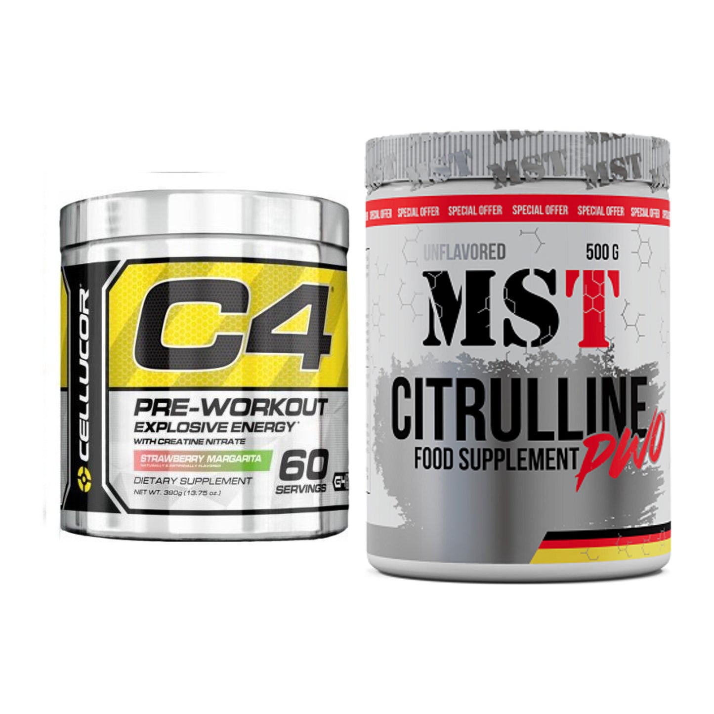 Trainings-Set: Cellucor C4 Original 60 + MST Citrulline Malat 500g – alle enthaltenen Artikel