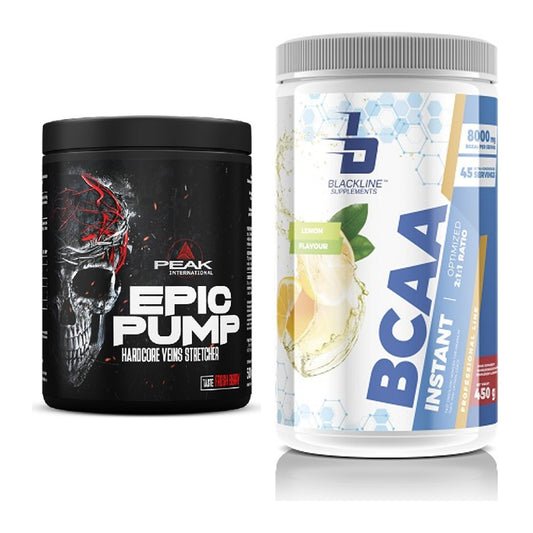 Trainings-Set: Peak EPIC Pump + Blackline Supplements BCAA Instant – alle enthaltenen Artikel