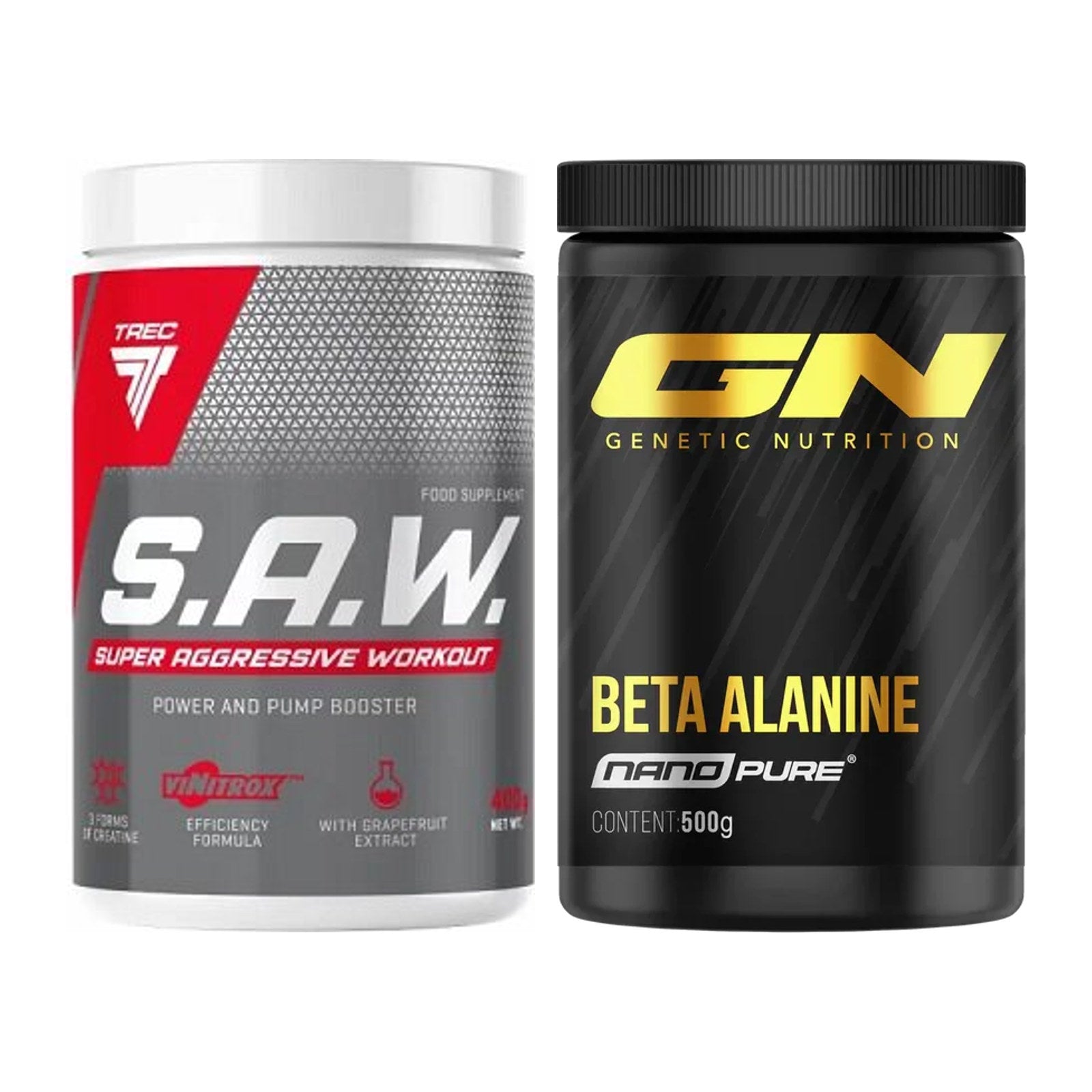 Trainings-Set: Trec Nutrition SAW Booster + GN Nano Beta Alanine – alle enthaltenen Artikel