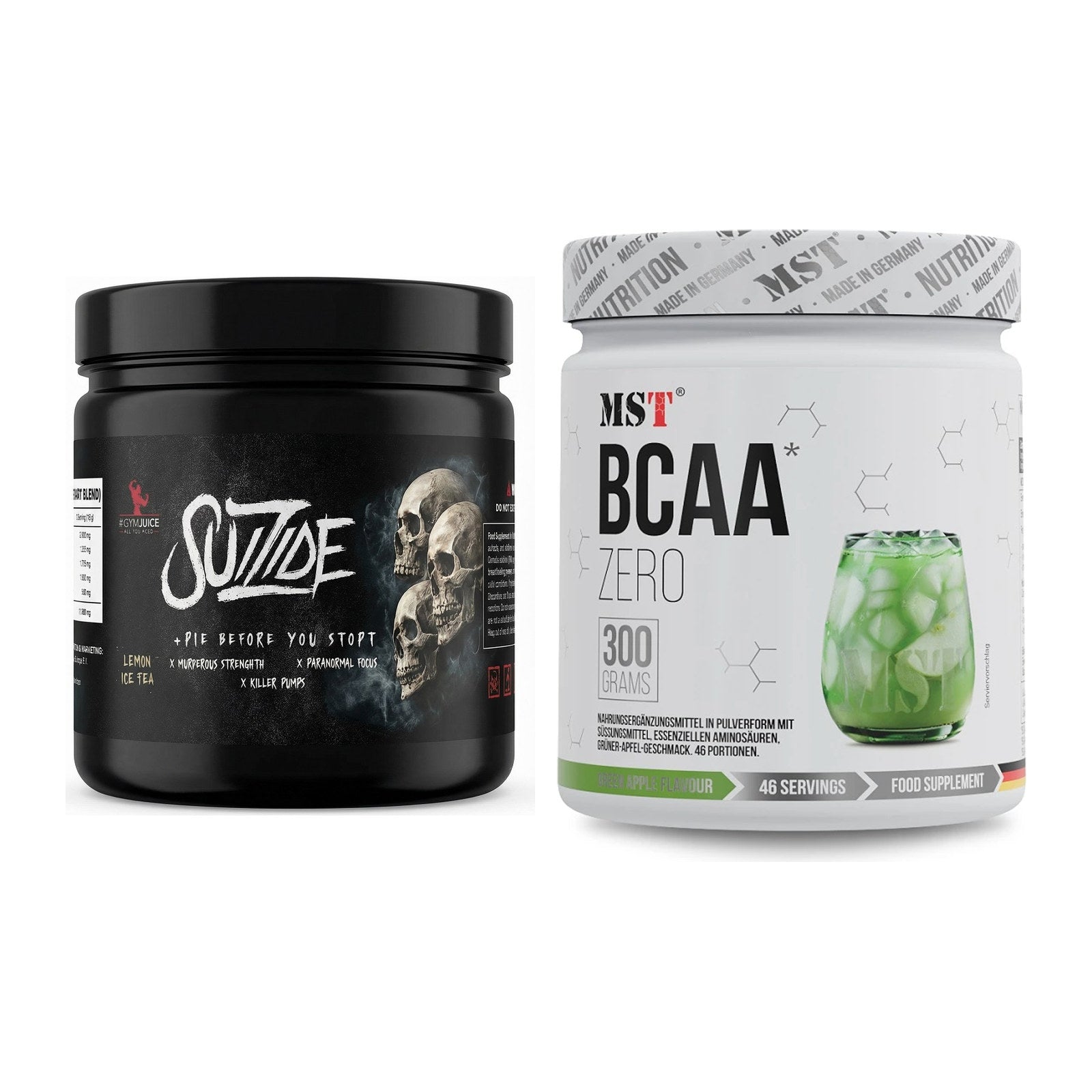 Trainings-Set: #GYMJUICE SUIZIDE Booster + MST BCAA Zero – alle enthaltenen Artikel