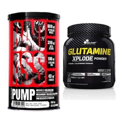 Trainings-Set: BAD ASS Pump + Olimp L-Glutamine Xplode 500g – alle enthaltenen Artikel