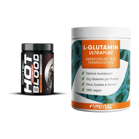 Träningsset: Scitec Hot Blood INFINITY + ProFuel Glutamine Ultrapure - alla artiklar ingår
