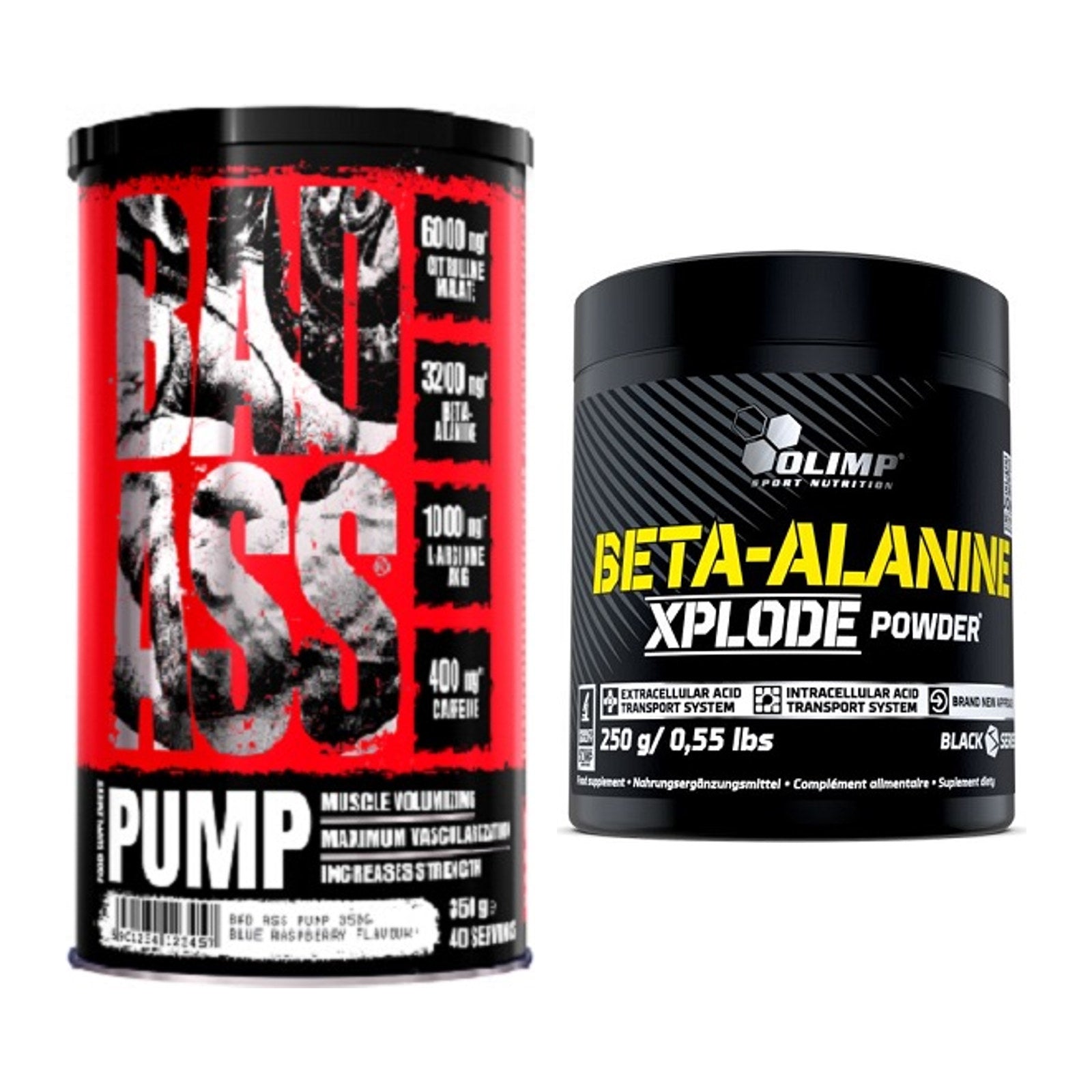 Trainings-Set: BAD ASS Pump + Olimp Beta-Alanine Xplode Powder – alle enthaltenen Artikel