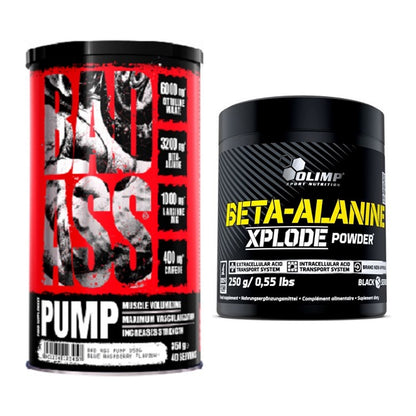Trainings-Set: BAD ASS Pump + Olimp Beta-Alanine Xplode Powder – alle enthaltenen Artikel