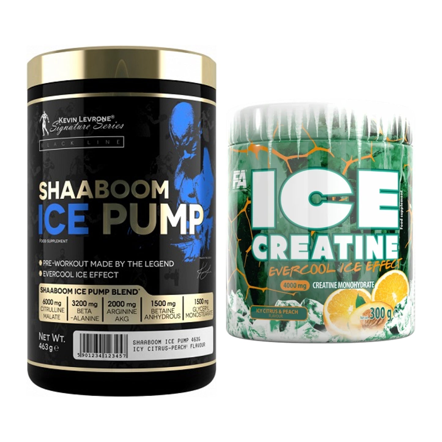 Trainings-Set: Kevin Levrone Shaaboom Ice + FA Nutrition ICE Creatine – alle enthaltenen Artikel