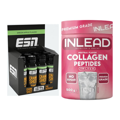 Trainings-Set: ESN Crank Pump Shot + INLEAD Collagen Peptides – alle enthaltenen Artikel