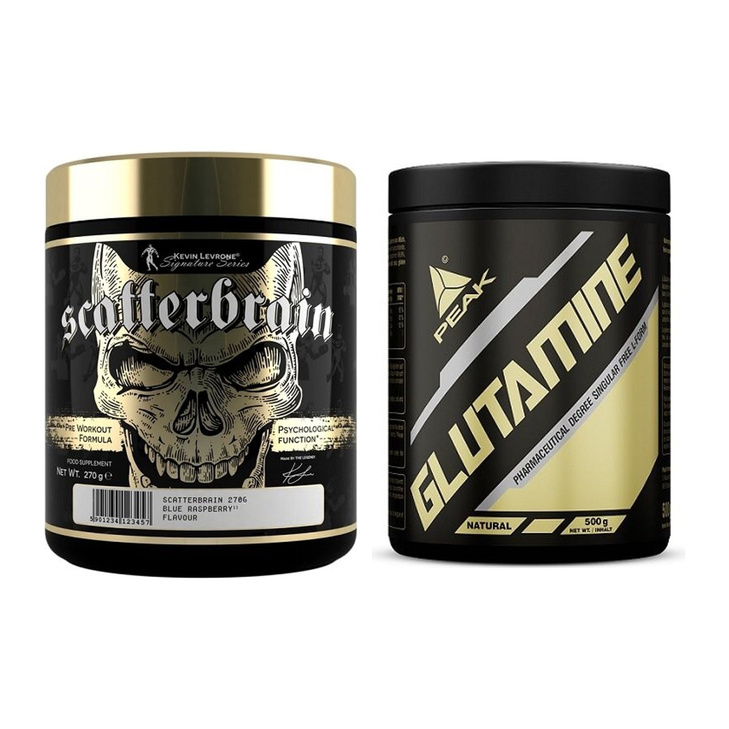 Trainings-Set: Kevin Levrone Scatterbrain + Peak Glutamin – alle enthaltenen Artikel
