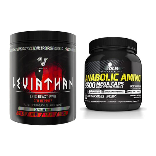 Harjoitussetti: Viking Power Leviathan + Olimp Anabolic Amino 5500 - kaikki tuotteet mukana