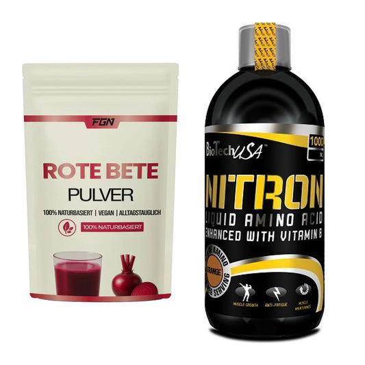 Trainings-Set: FGN Rote Beete Pulver + BioTech Liquid Amino – alle enthaltenen Artikel