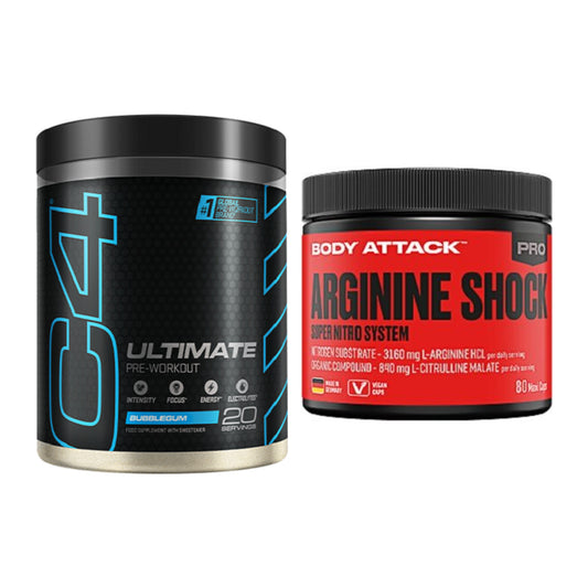 Trainings-Set: Cellucor C4 ULTIMATE 20 + Body Attack Arginine Shock – alle enthaltenen Artikel