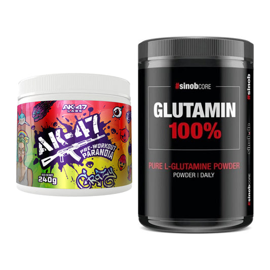 Trainings-Set: AK47 Labs Pre-Workout Paranoia + Sinob Core L-Glutamin – alle enthaltenen Artikel