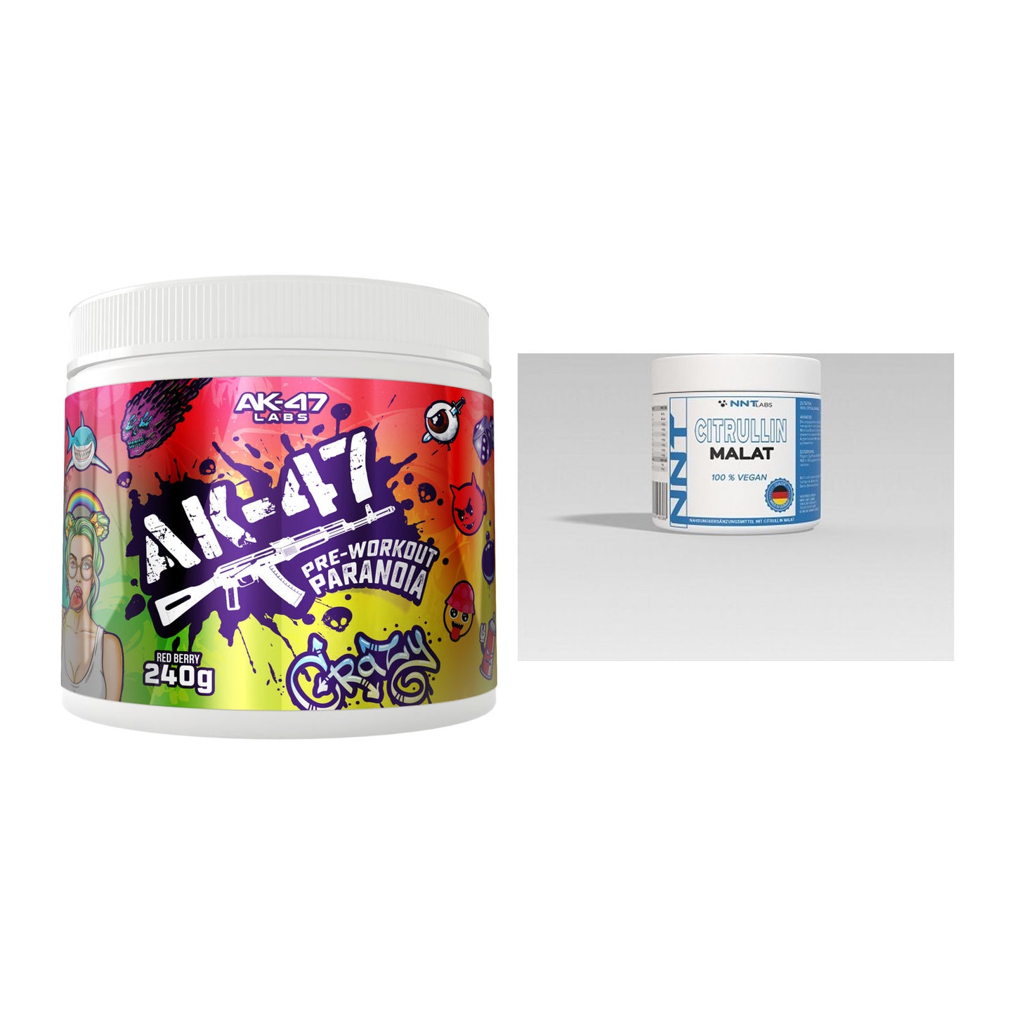 Trainings-Set: AK47 Labs Pre-Workout Paranoia + NNT Citrullin – alle enthaltenen Artikel
