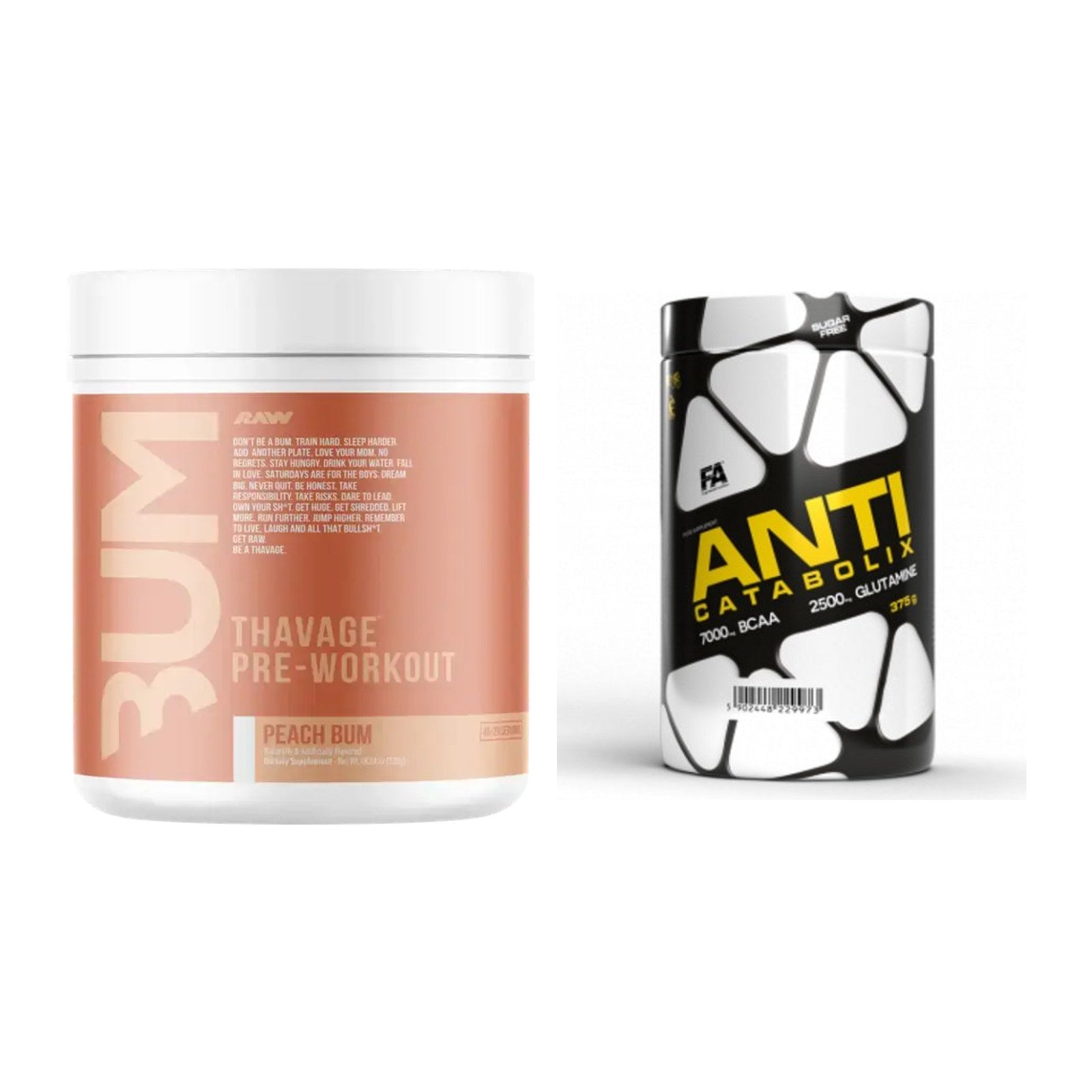 Trainings-Set: RAW Nutrition CBUM Thavage + FA Nutrition Anticatabolix – alle enthaltenen Artikel