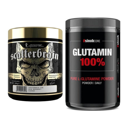 Trainings-Set: Kevin Levrone Scatterbrain + Sinob Core L-Glutamin – alle enthaltenen Artikel