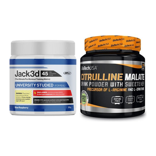 Trainings-Set: USP Labs Jack3d 45 Serv. + BioTech Citrulline Malate – alle enthaltenen Artikel