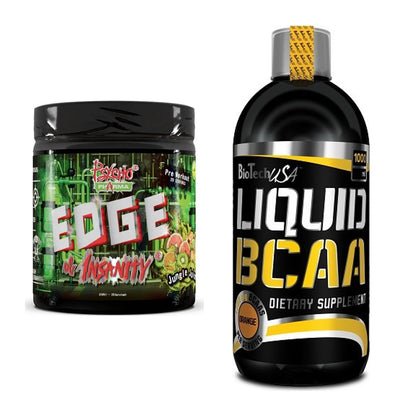 Trainings-Set: Psycho Pharma Edge of Insanity + BioTech Liquid BCAA – alle enthaltenen Artikel