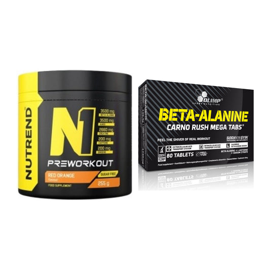 Trainings-Set: Nutrend N1 Preworkout 255g + Olimp Beta-Alanin Carno – alle enthaltenen Artikel