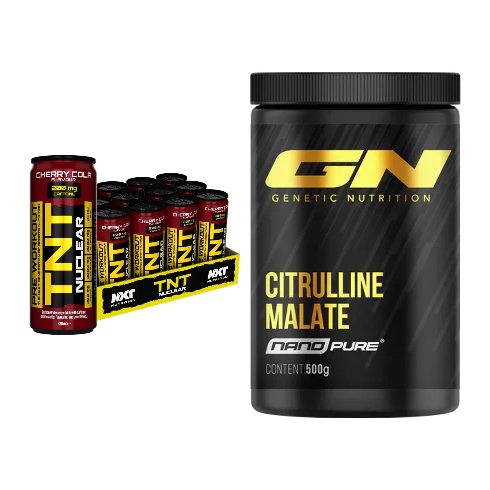 Σετ προπόνησης: NXT Nutrition TNT NUCLEAR + GN Citrulline Malate - περιλαμβάνονται όλα τα είδη
