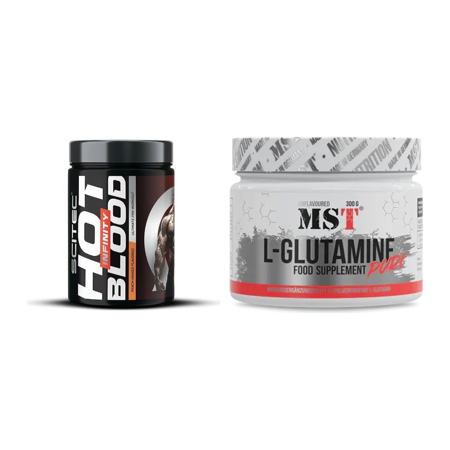 Trainings-Set: Scitec Hot Blood INFINITY + MST Glutamine – alle enthaltenen Artikel