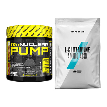 Trainings-Set: NXT Nutrition TNT Nuclear Pump + MyProtein Glutamin – alle enthaltenen Artikel