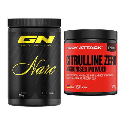 Trainings-Set: GN Narc + Body Attack 100 % Citrulline Zero – alle enthaltenen Artikel