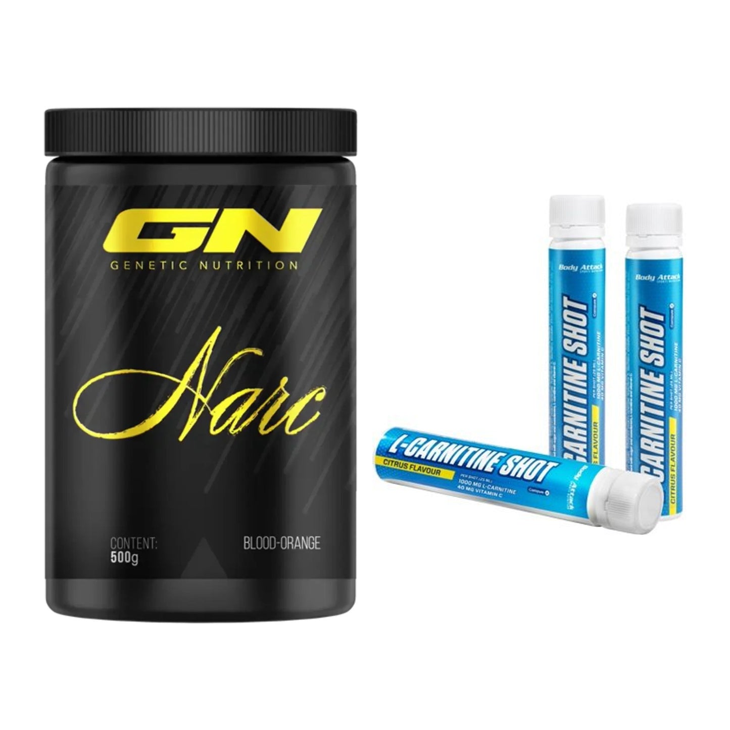 Trainings-Set: GN Narc + Body Attack L-Carnitine Shots – alle enthaltenen Artikel