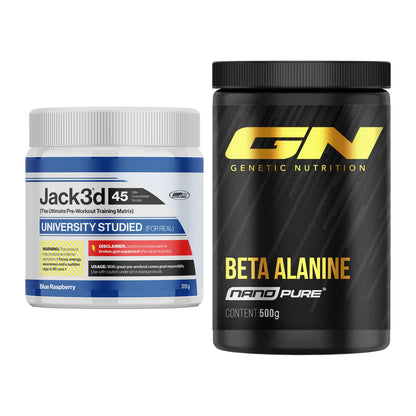 Trainings-Set: USP Labs Jack3d 45 Serv. + GN Nano Beta Alanine – alle enthaltenen Artikel
