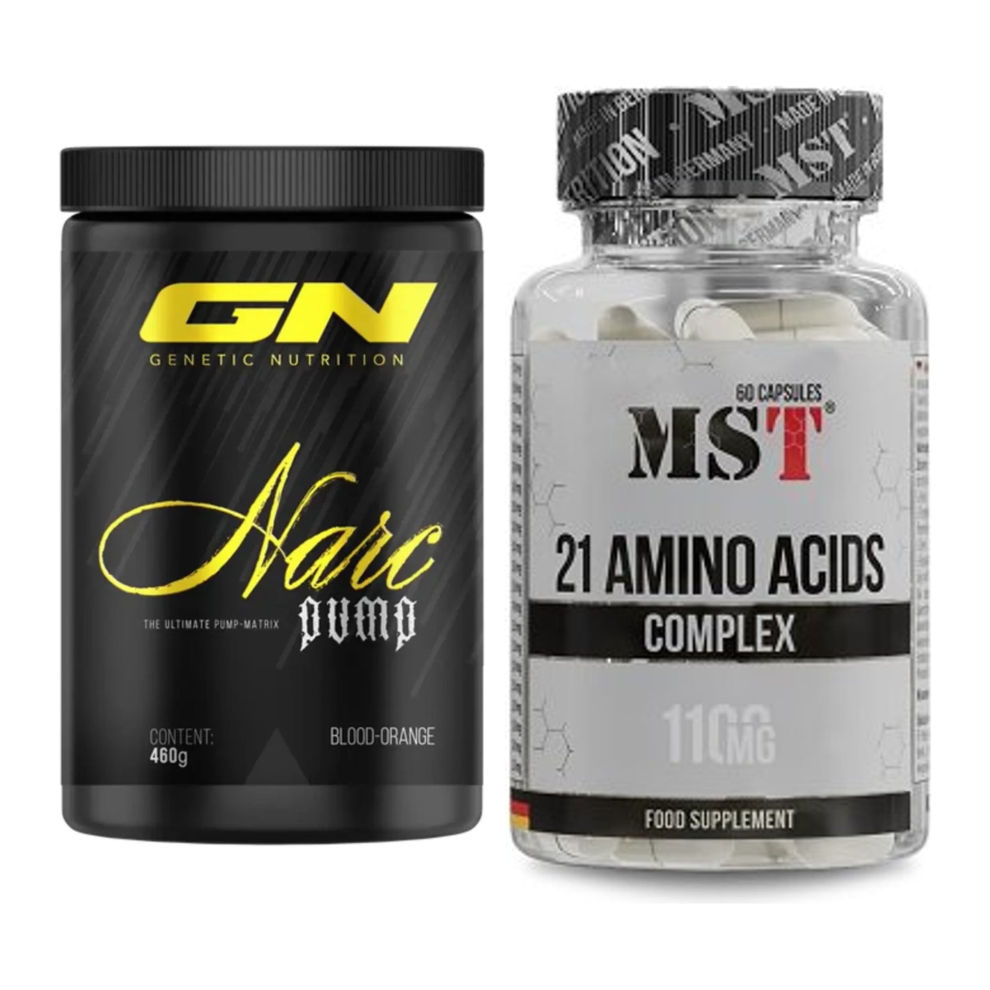 Trainings-Set: GN Narc Pump + MST 21 Amino Acids – alle enthaltenen Artikel
