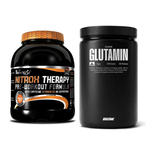 Trainings-Set: BioTech NitroX Therapy + Big Zone Glutamin – alle enthaltenen Artikel