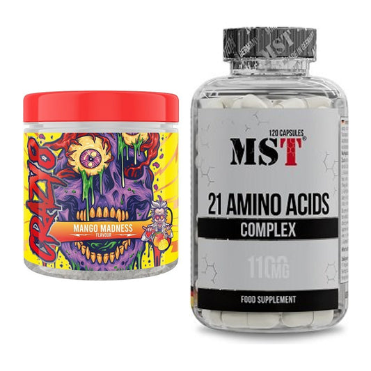Trainings-Set: Swedish Supplements Crazy 8 + MST 21 Amino Acids – alle enthaltenen Artikel