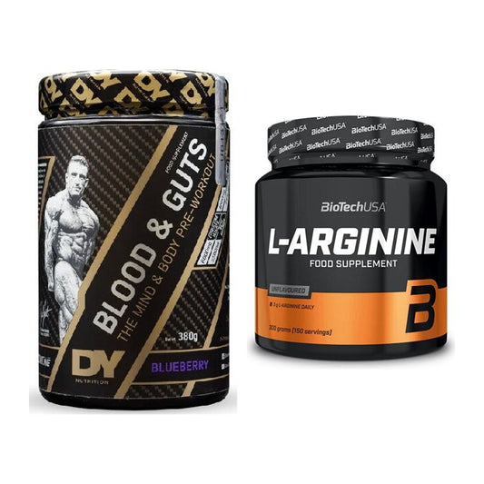 Trainings-Set: DY Nutrition Blood&Guts + BioTech L-Arginin – alle enthaltenen Artikel