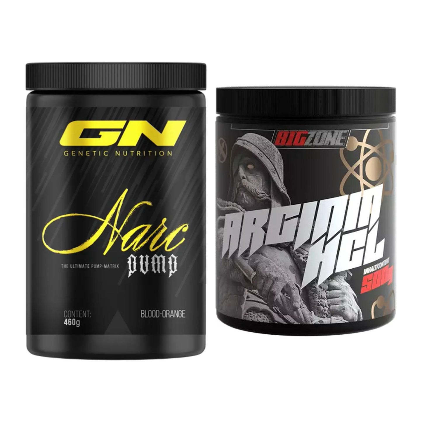 Trainings-Set: GN Narc Pump + Big Zone Arginine HCl – alle enthaltenen Artikel