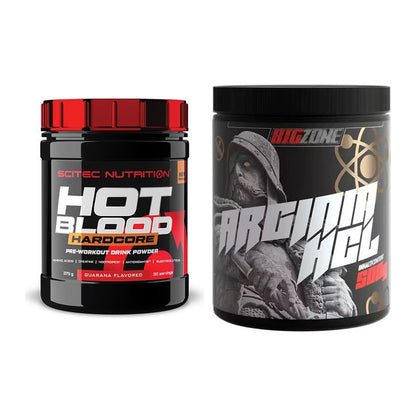 Trainings-Set: Scitec Hot Blood Hardcore + Big Zone Arginine HCl – alle enthaltenen Artikel