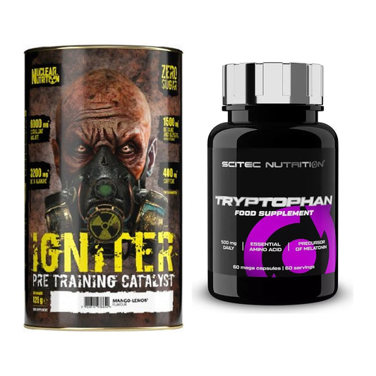 Trainings-Set: Nuclear Nutrition IGNITER Booster + Scitec Tryptophan – alle enthaltenen Artikel