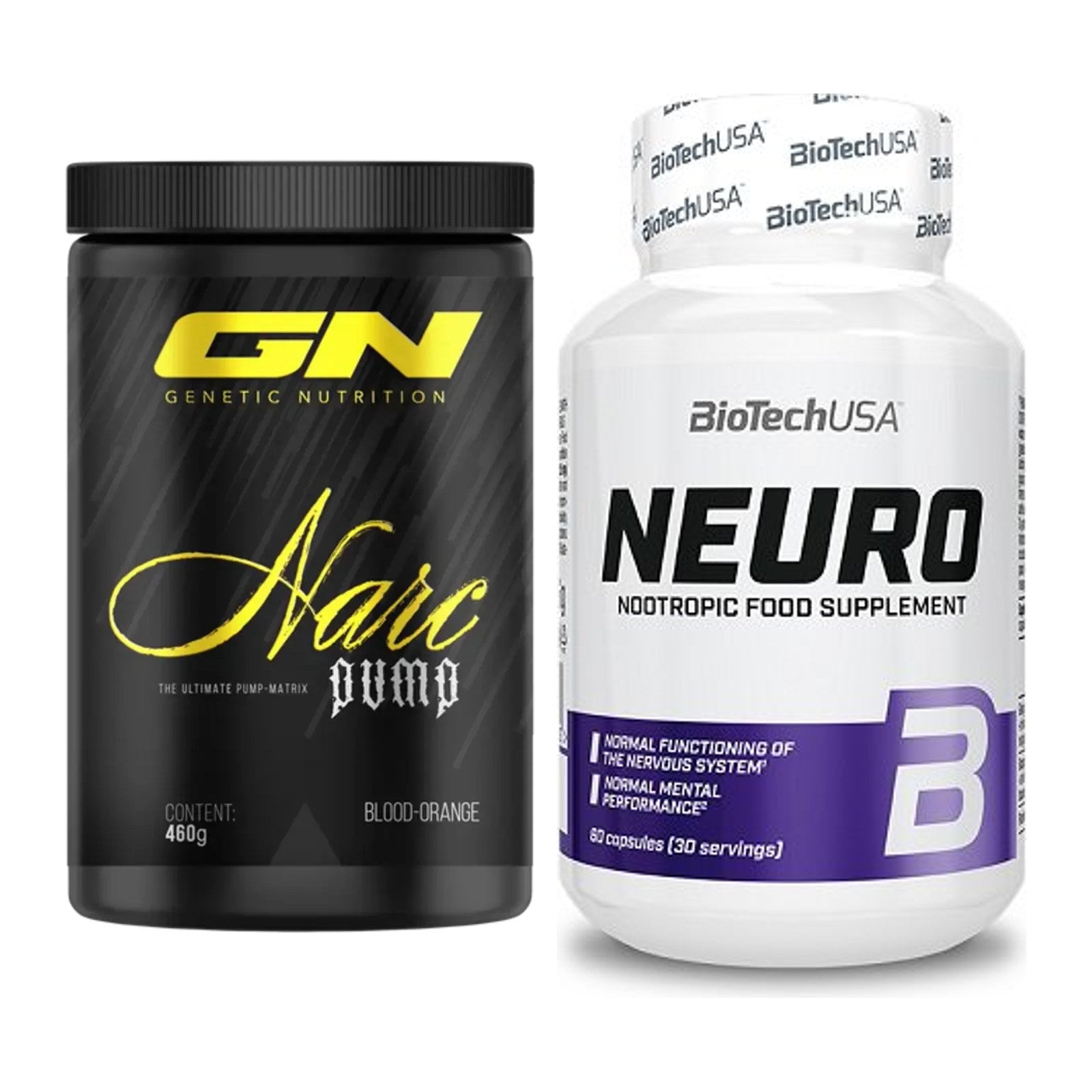 Trainings-Set: GN Narc Pump + BioTech Neuro – alle enthaltenen Artikel