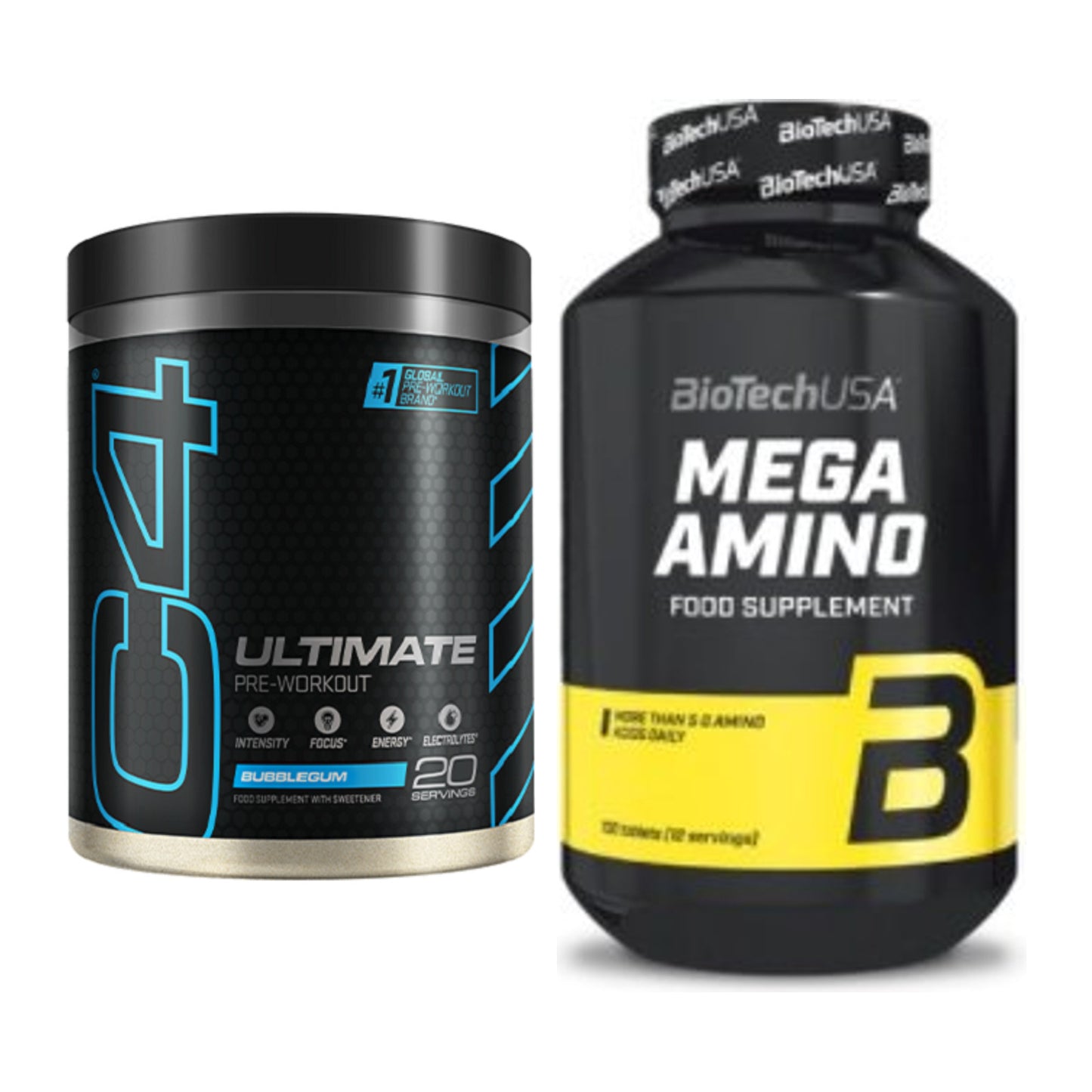 Trainings-Set: Cellucor C4 ULTIMATE 20 Serv. + BioTech Mega Amino – alle enthaltenen Artikel