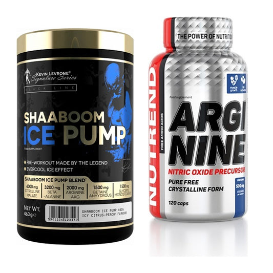 Trainings-Set: Kevin Levrone Shaaboom Ice Pump + Nutrend Arginine – alle enthaltenen Artikel