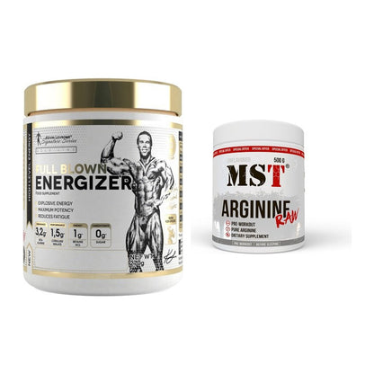 Trainings-Set: Kevin Levrone Full Blown Energizer + MST Arginine RAW – alle enthaltenen Artikel