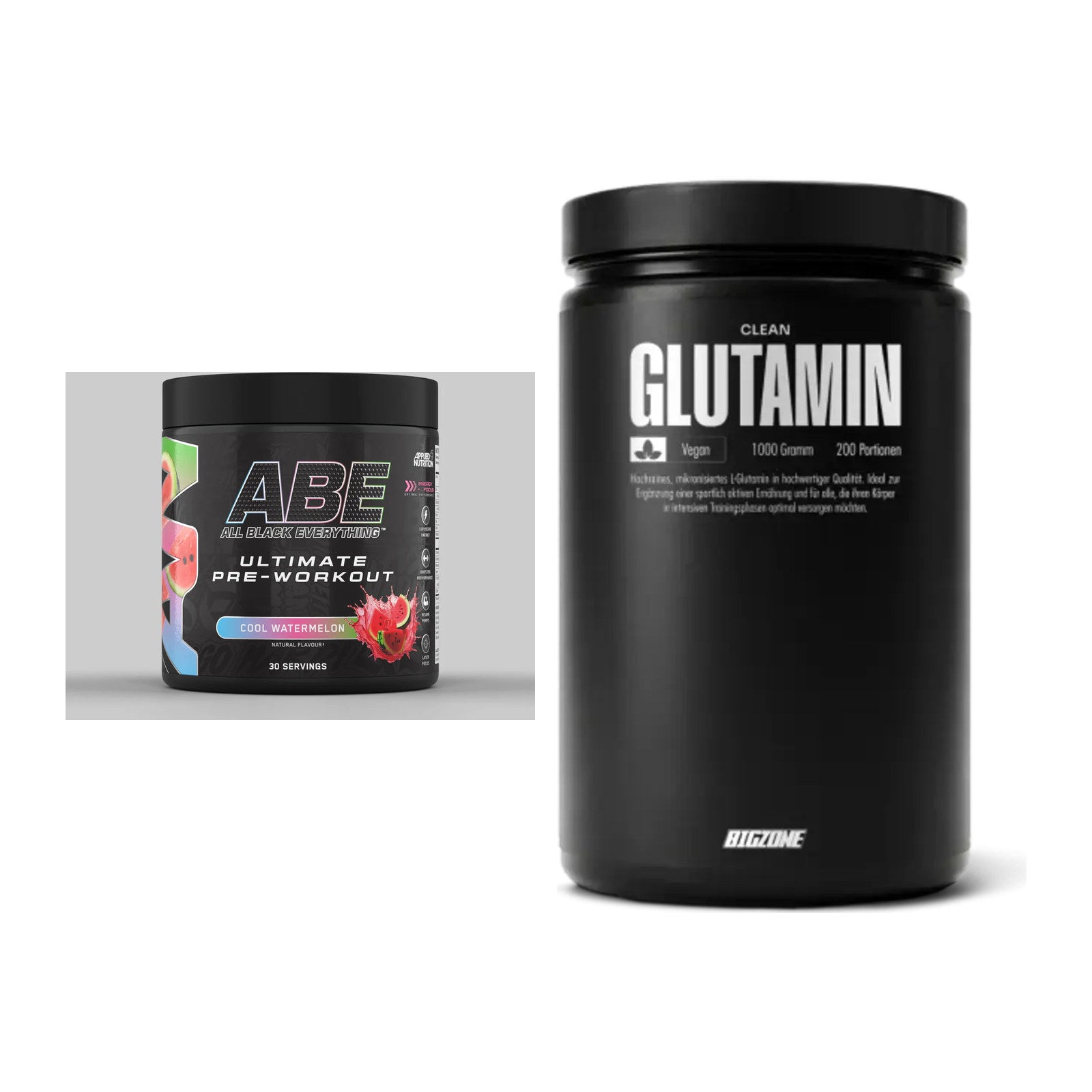 Trainings-Set: Applied Nutrition A.B.E Ultimate + Big Zone Glutamin – alle enthaltenen Artikel