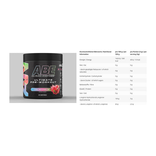 Trainings-Set: Applied Nutrition A.B.E Ultimate + INLEAD L-Arginin HCL – alle enthaltenen Artikel