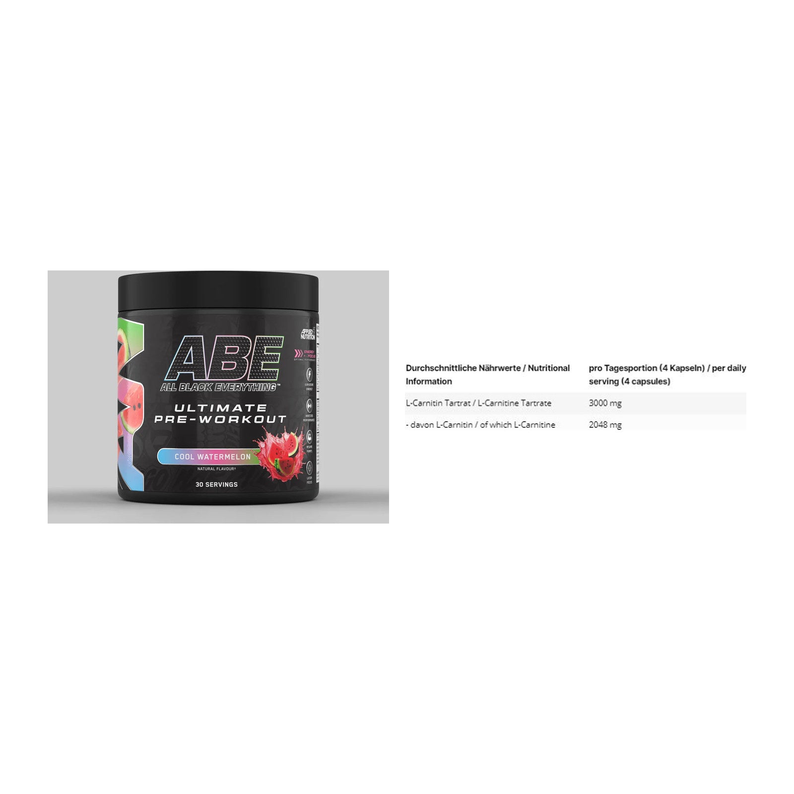 Trainings-Set: Applied Nutrition A.B.E + INLEAD L-Carnitine – alle enthaltenen Artikel